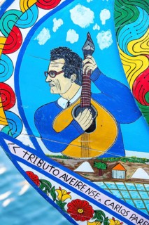 Colorful hand painted prow of a Moliceiro boat
