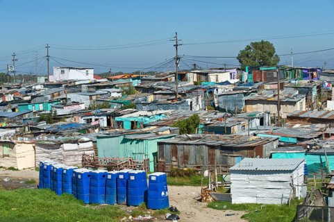 Public toilets in front of Khayelitsha township