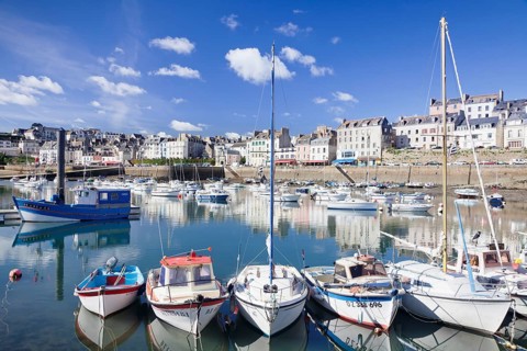 Boats in the port of Douarnenez