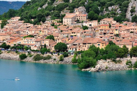 The village of Bauduen at Lac de Sainte-Croix
