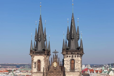 Towers of the Church of Our Lady before Tyn