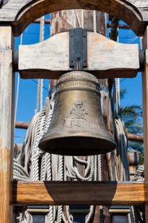 Ship's bell on an old galleon