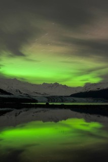 Aurora borealis over College Fjord