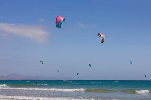 Kitesurfing at Playa Bajo Negro beach