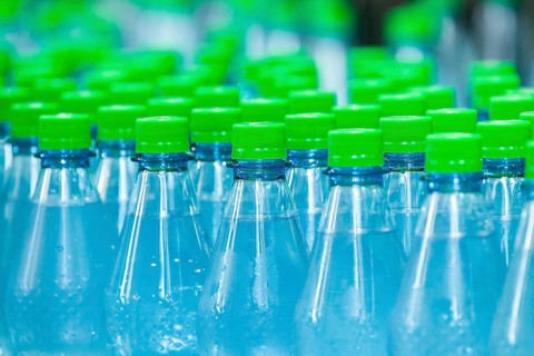 Mineral water in PET bottles