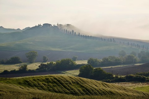 Fog in the valleys of the Crete Senesi