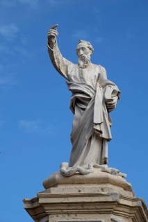 Statue of the Apostle Paul outside the Collegiate Church of St. Paul