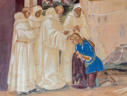 Fresco depicting the life of St. Benedict