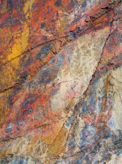 Multi-coloured sedimentary rock in the Panamint Range