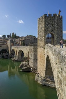 Pont de Besalu bridge over the Fluvia River