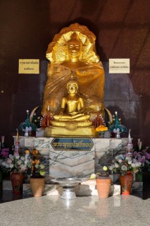 Buddha statue in a small temple at the City Pillar Shrine