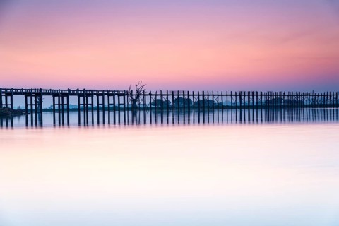 Teak bridge in the evening light