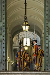 Swiss Guard in St. Peter's Cathedral