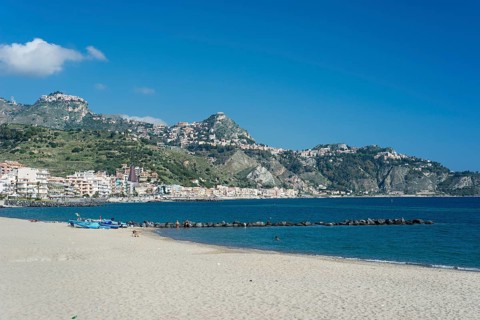 Sandy beach in a bay