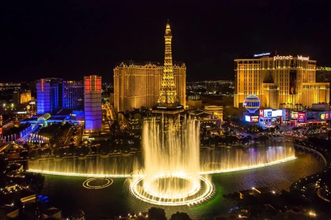 Night view from the hotel Bellagio