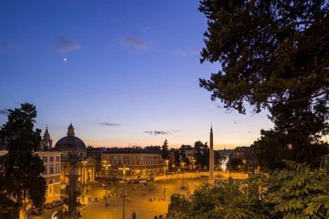 View from the Pincio to Piazza del Popolo