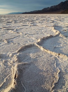 Salt crusts at the Badwater Basin
