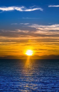 Sunset over the sea