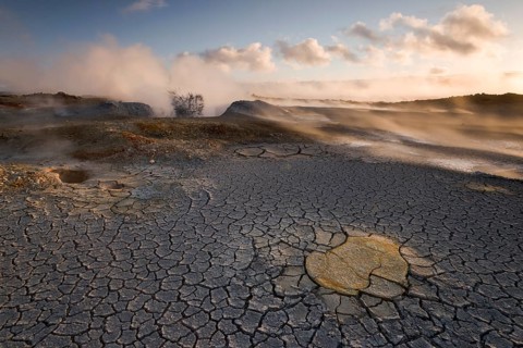 Fumarole in the high temperature geothermal area of Gunnuhver