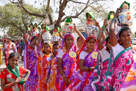 Indian women at a parade
