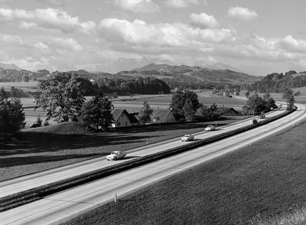 Motorway Munich-Salzburg near Frasdorf