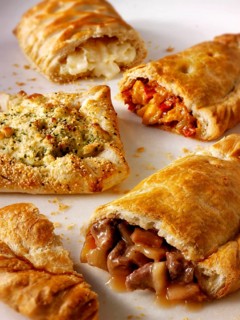 Traditional Cornish pasties or pastys