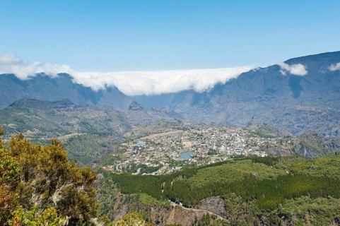 View over the city and the ForÈ‡t du Grand Matarum forest