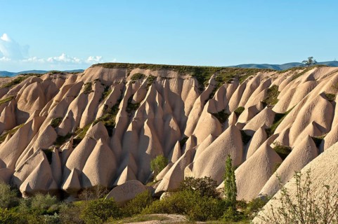 Tufa formations formed by erosion