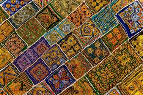 Colourful traditional wall hanging from Rajasthan