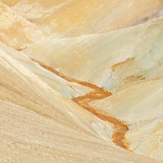Stream bed coloured by iron oxide