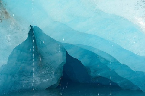 Melting water of the Valdez Glacier