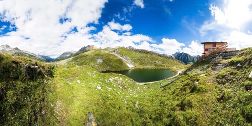 Mountain landscape with a lake