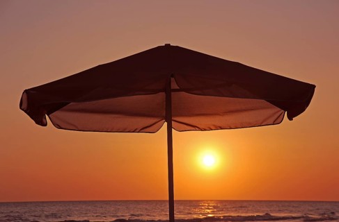 Parasol at sunrise