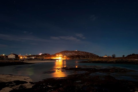 Hillesoy with moonlight
