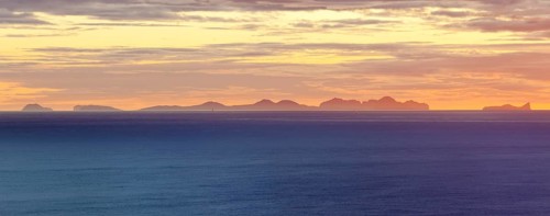 Westman Islands at sunset