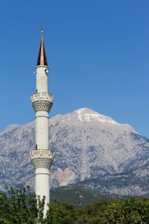 Mt. Tahtali Dagi and minaret