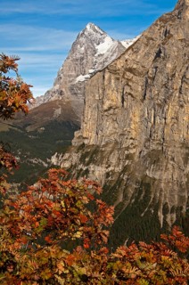 Summit of Eiger Mountain in autumn