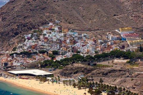 Village of San Andres with the Playa de las Teresitas beach