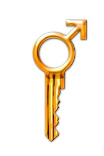 Key with the symbol for Mars