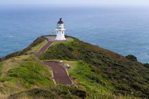 Lighthouse on the north-westernmost point of New Zealand