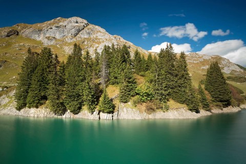 Spullersee reservoir in Vorarlberg