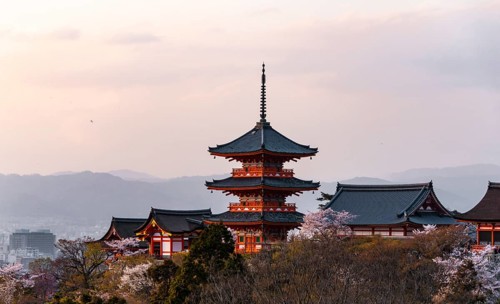 Pagoda and Zuigudo of the Kiyomizu-dera Temple