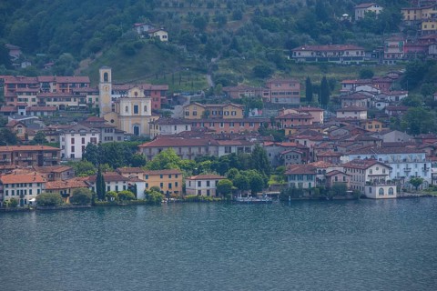 Sulzano on Lake Iseo and Lake Iseo