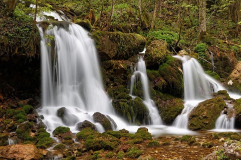 Waterfall in Baerenschuetzklamm gorge