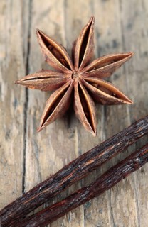 Vanilla pods and star anise