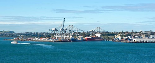 Auckland Harbour seen from Stanley Bay