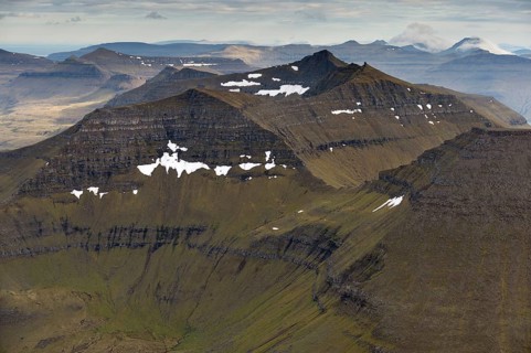 Mountain landscape in the evening light