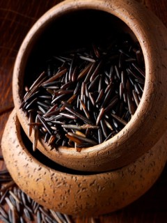 Wild rice grains