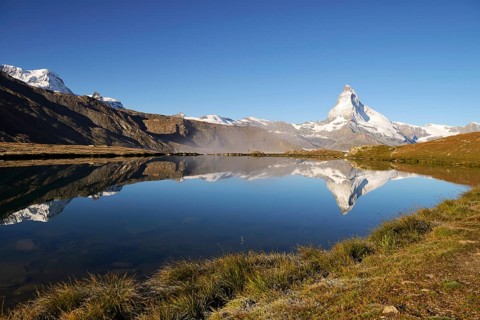 Matterhorn reflected in Lake Stellisee