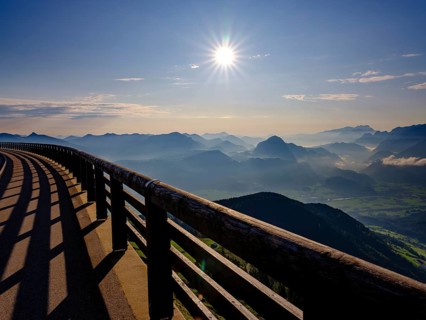 View from the Rossfeld Panoramastrasse on Alpine panorama